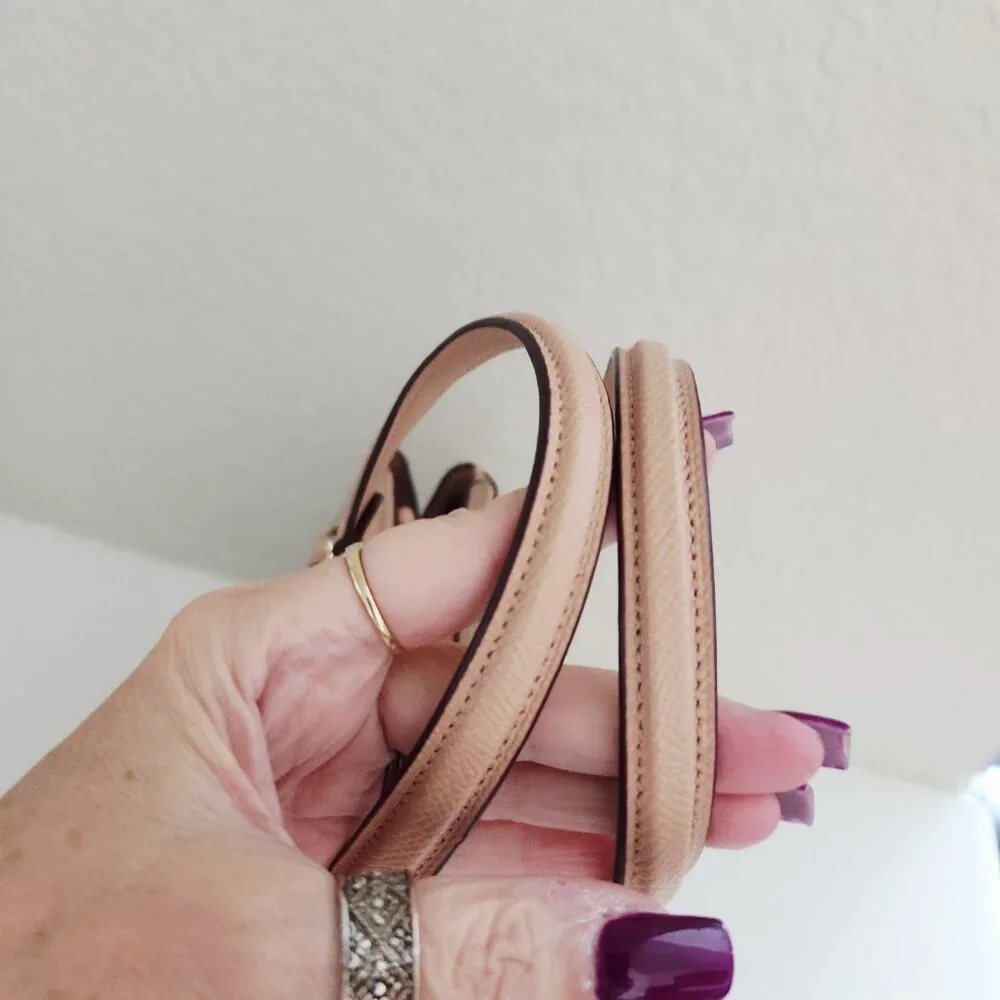 Like New Coach Mini Brooke Blush Leather Shoulder Bag Purse - Picture 7 of 17